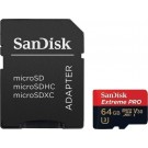 SanDisk 64GB microSDXC C10 UHS-I U3 Extreme Pro + SD