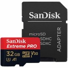 SanDisk 32GB microSDHC V30 UHS-I Extreme Pro + SD